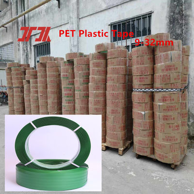 Plastic Packaging Tape PET Strapping Tape  PET Plastic Steel Tape Green Strapping Tape, Tension 1500KG