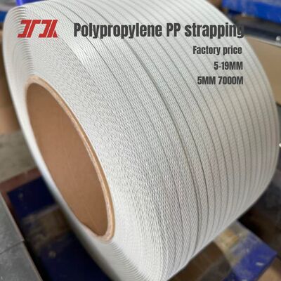 5 मिमी पीपी स्ट्रैपिंग पॉलीप्रोपाइलीन पैकिंग बेल्ट Long Length 7000m/roll