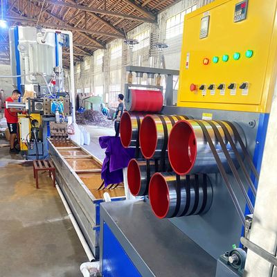 PET Packing Belt/Tape Extruding Machinery for Packing with 100% Recycled Bottle Flakes Fully Automatic Packing Machine