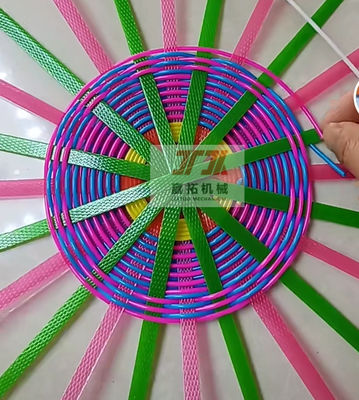 Two Colors Wicker Rattan Making Machine 55mm Single Screw Customized
