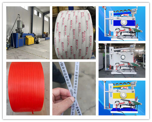 Automatic strapping tape winding machine, PLC touch screen packing tape winding machine, Belt degree: 7-19mm
