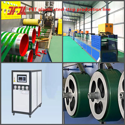 Reliable 9-25mm Pet plastic production line pet plastic steel belt equipment with chemical fiber filter
