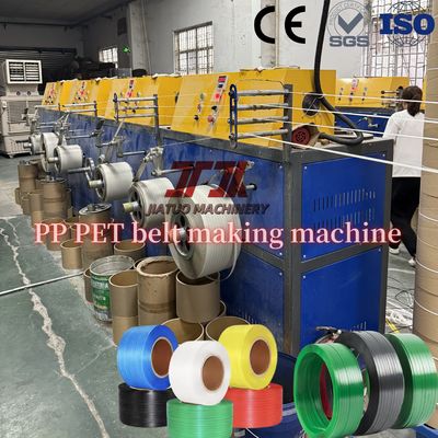Recycled PET Flakes Extrusion Line Embossed Strapping Belt Roll Machine For 9-32mm