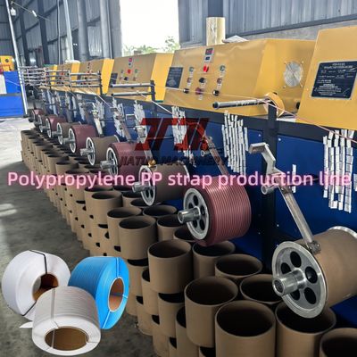 Professional 380KG/H Capacity PP Strap Production Line With PLC Control And Non-Stop Changer
