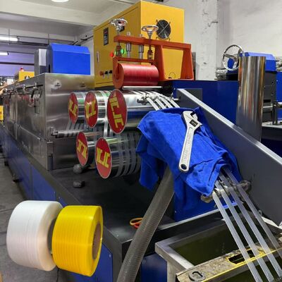 PP Packing Strap Tape Making Machine PP 2Straps Output Production Line With Automatic Winder