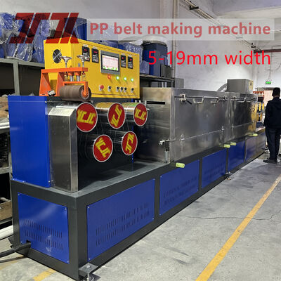 5-19MM Pp Strap Making Machine With PLC Control And Non-stop Screen Changer