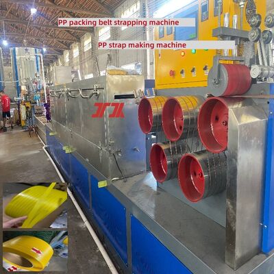 PLC-controlled PP packing strap making machine PP packing strap production line with 100% recycled pp materials