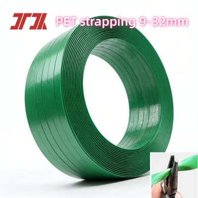 High-speed PET strapping 16mm green PET strapping for manual/electric strapping tools