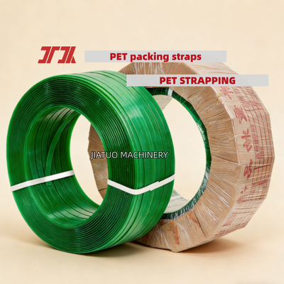 Automatic PET strapping belt green 9 to 25 mm PET packing belt with smooth and even surface