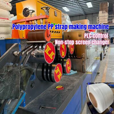 Recycled Material Use PP Strap Making Machine With Automatic Screen Changer