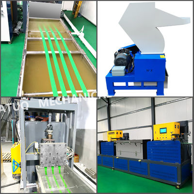PLC Control 200kg/H Plastic PET Strap Making Machine 200KW High Speed Production Line