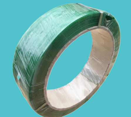 Green Embossed Pallet Strapping Belt Plastic PET Strap Belt For Packaging
