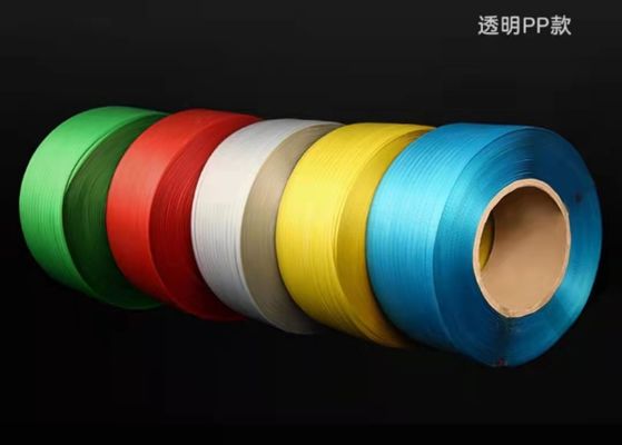 High Efficiency PET Strapping Belt Customized Color Pattern Logo For Cargo Lashing