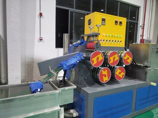 300KW 0.6mm PET Strap Extrusion Line Twin Screw Strapping Band Making Recycled PET Strap Extrusion Line