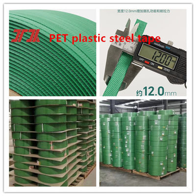 Plastic Strapping Tape PET Plastic Steel Strapping Tape With 9-32mm Width